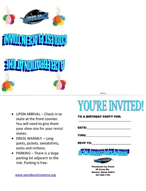 Birthday party print off